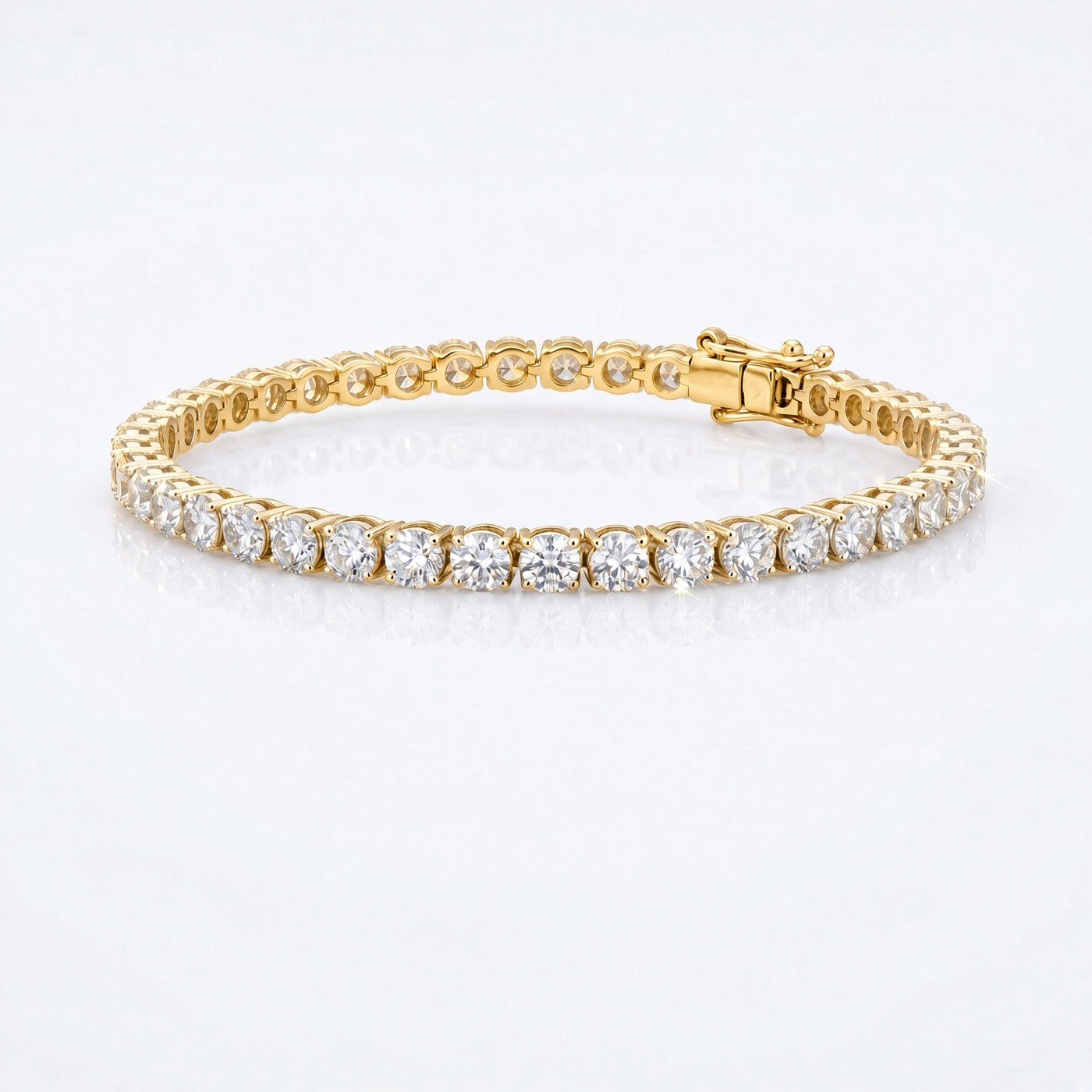 4mm Tennis Bracelet in 18K Yellow Gold
