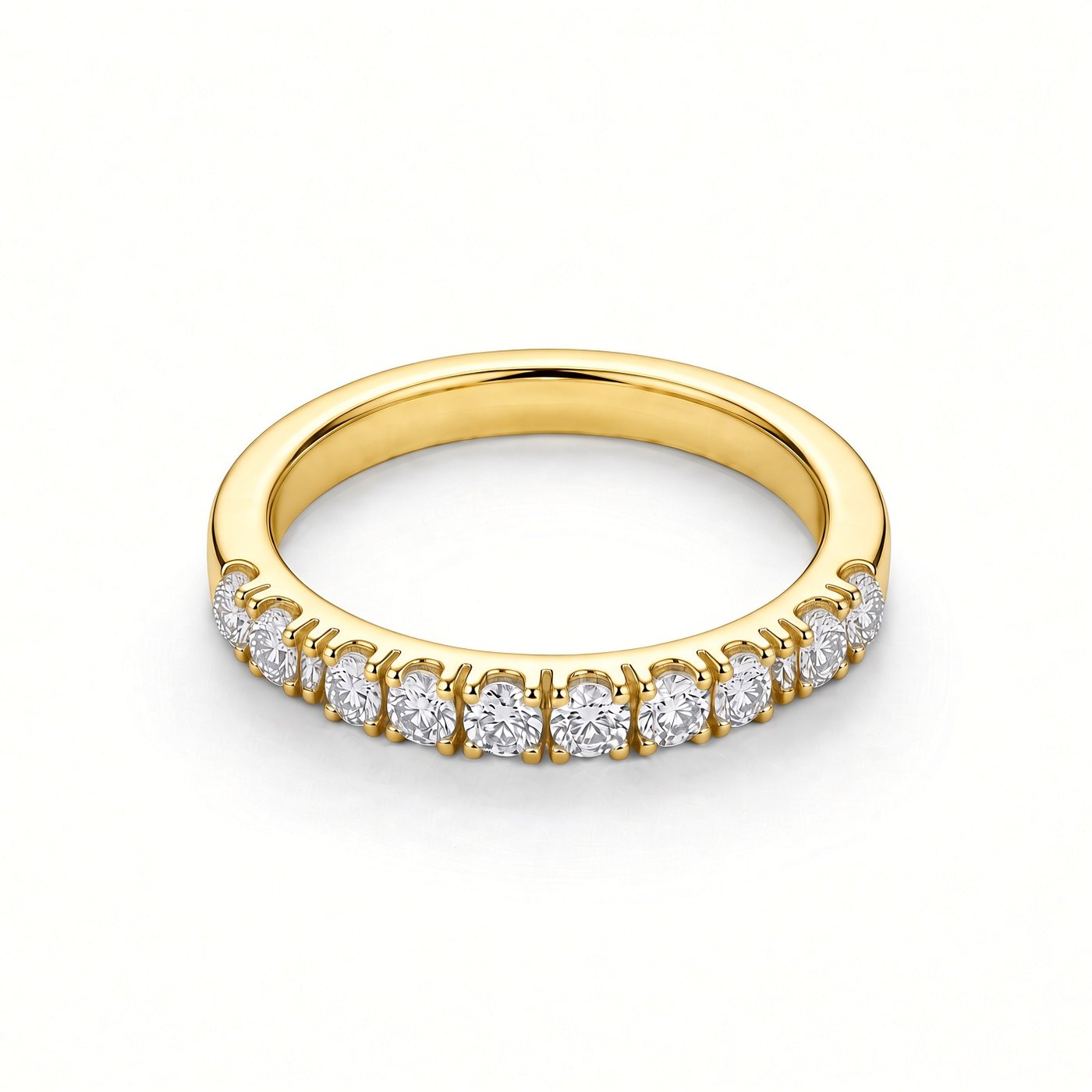 3mm Half Eternity Band in 18K Yellow Gold