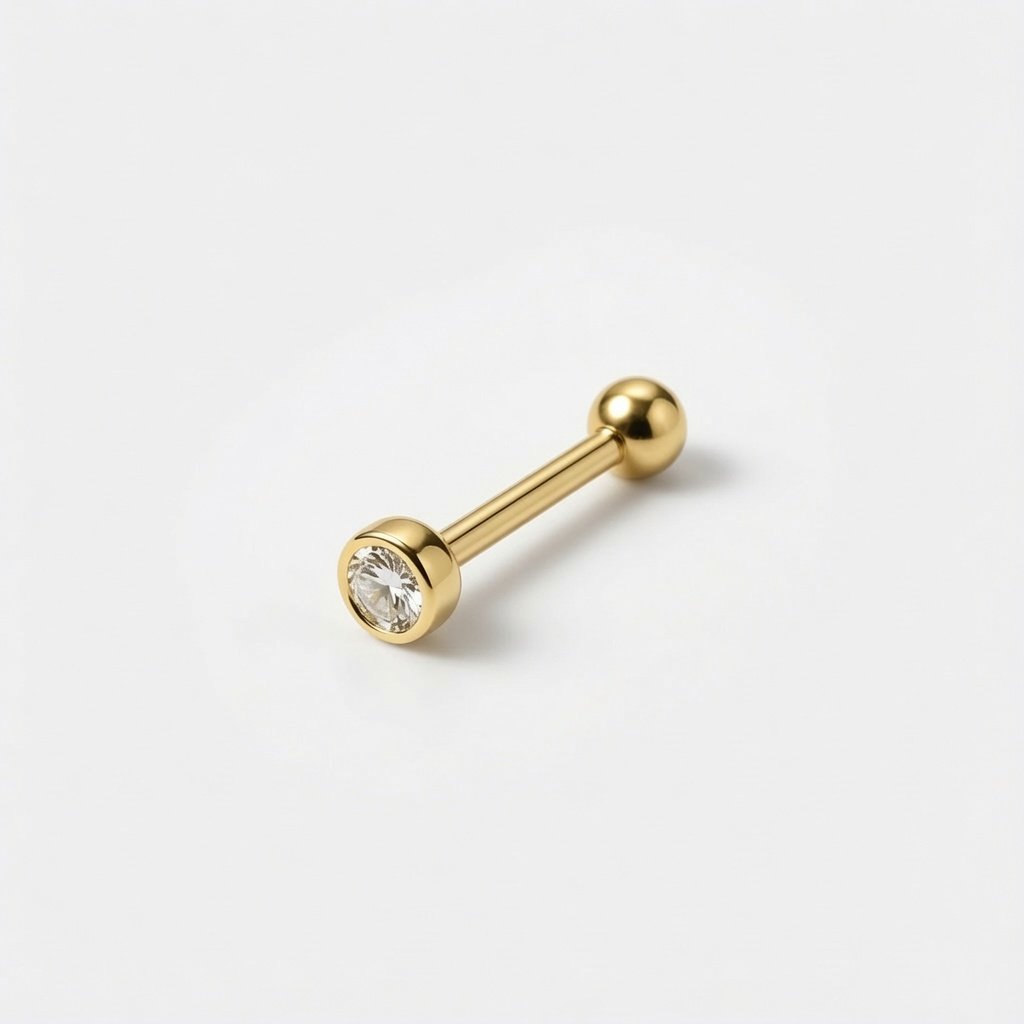 Nose Stud 3 mm in 18K Yellow Gold