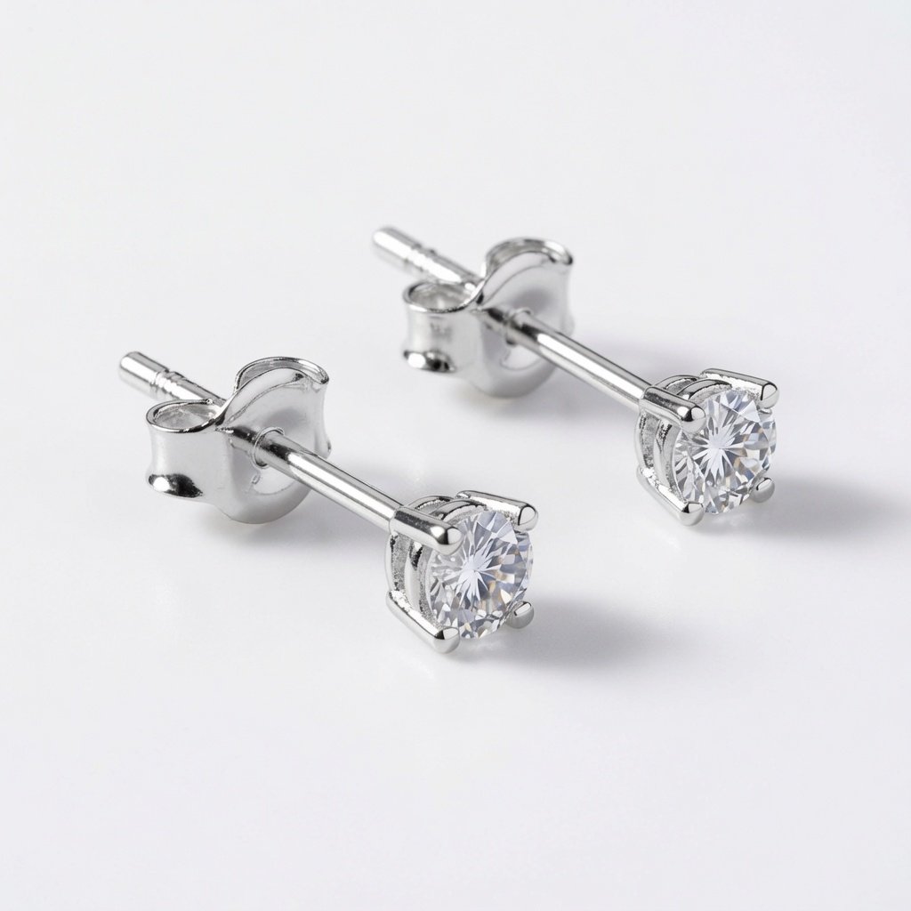 3 mm Studs — Pair in 925 Sterling Silver