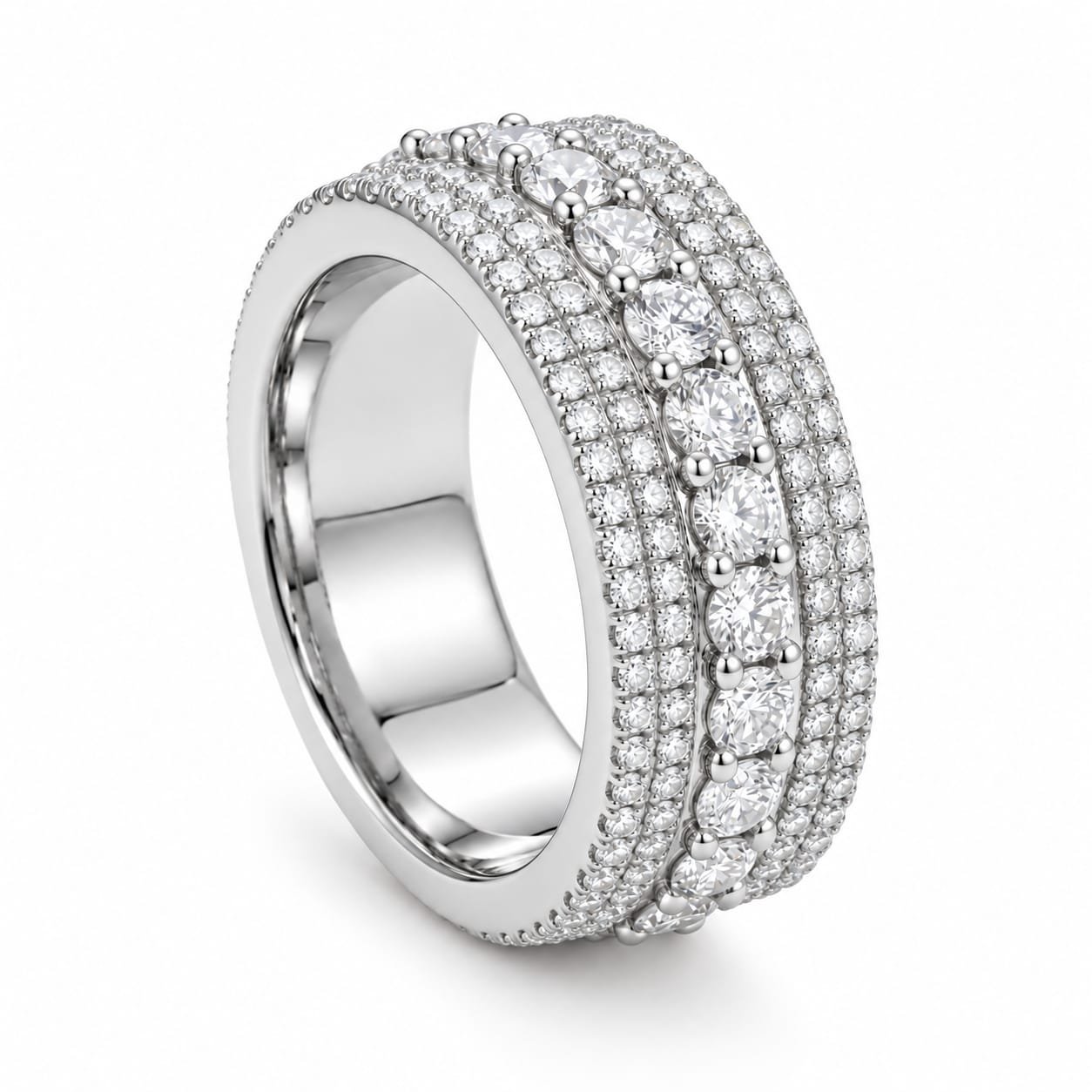 Emperor Ring in 18K White Gold